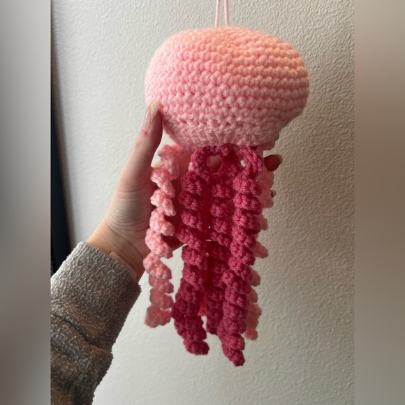 Hand Crocheted Hanging Squishy the Jellyfish! - Picture 5 of 8